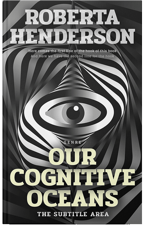 Front view of Moon Mist #9443 - Premade Abstract Book Cover