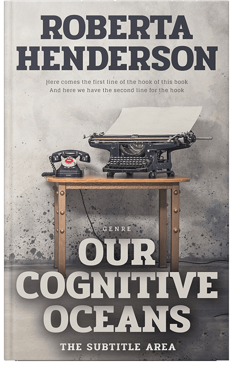 Front view of Swirl #9444 - Premade Literary Fiction Book Cover