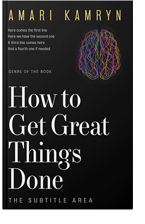 Pre Made Book Cover Black