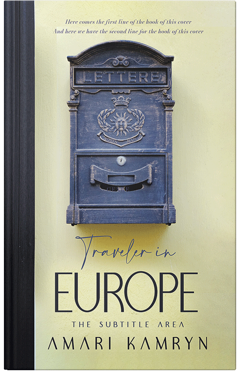 Front view of Oxford Blue #9603 - Premade Literary Fiction Book Cover