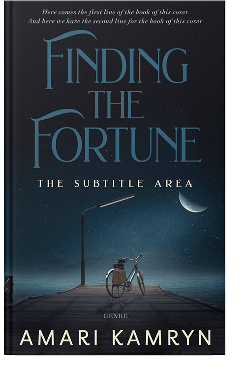 Front view of Ebony #9612 - Premade Literary Fiction Book Cover