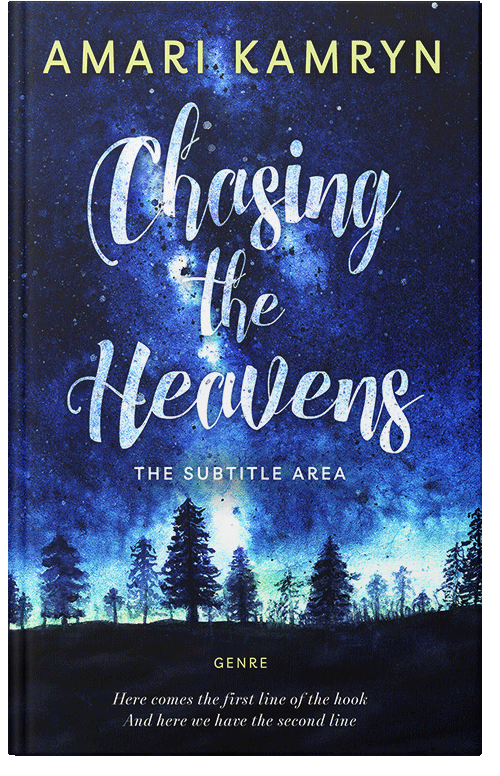 Front view of Black #9642 - Premade Abstract Book Cover