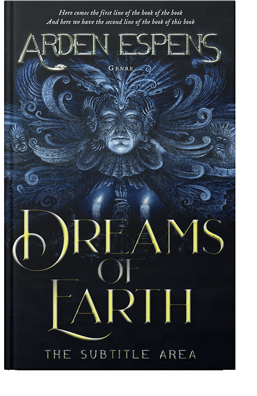 Front view of Ebony #9724 - Premade Fantasy Book Cover