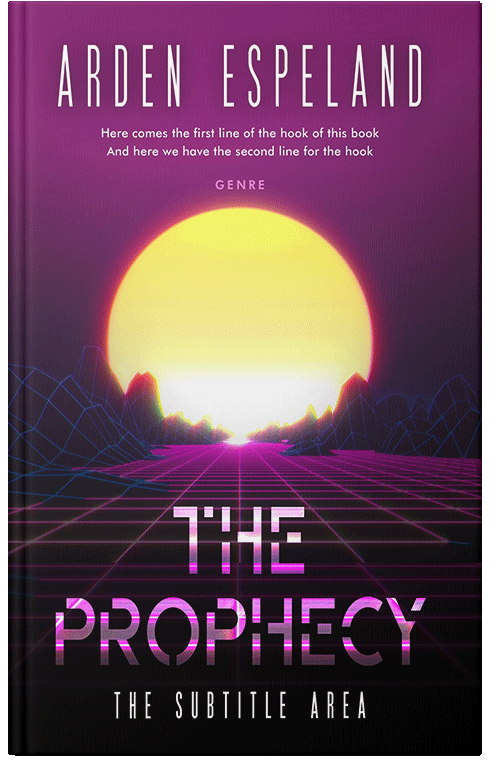 Front view of Premade Science Fiction Book Cover - Wine Berry