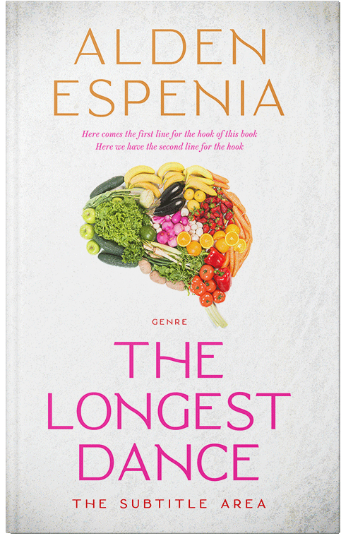 Front view of Premade Cookbooks & Food & Wine Book Cover - Pampas