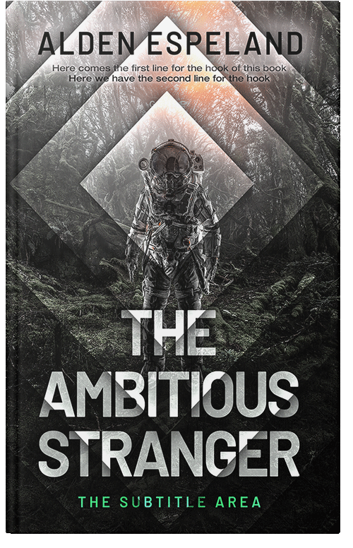 Front view of Swirl #9938 - Premade Science Fiction Book Cover