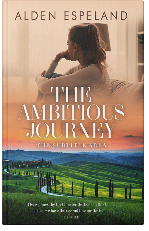 Front view of Premade Literary Fiction Book Cover - Tan