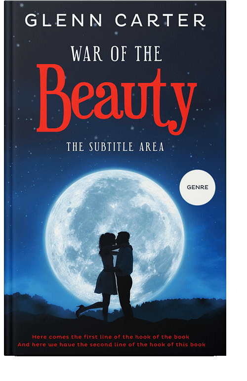 Front view of Black Pearl #10040 - Premade Romance Book Cover