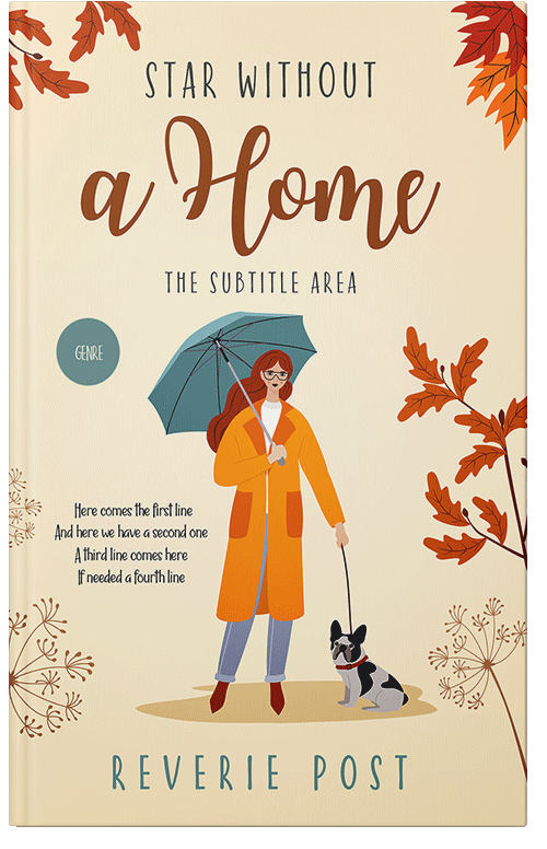 Front view of Premade Romance Book Cover - Champagne