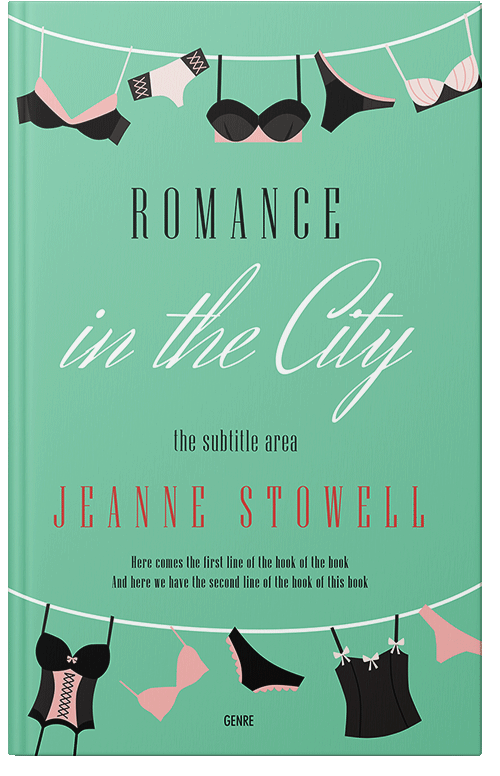 Front view of Premade Chick Lit Book Cover - Vista Blue