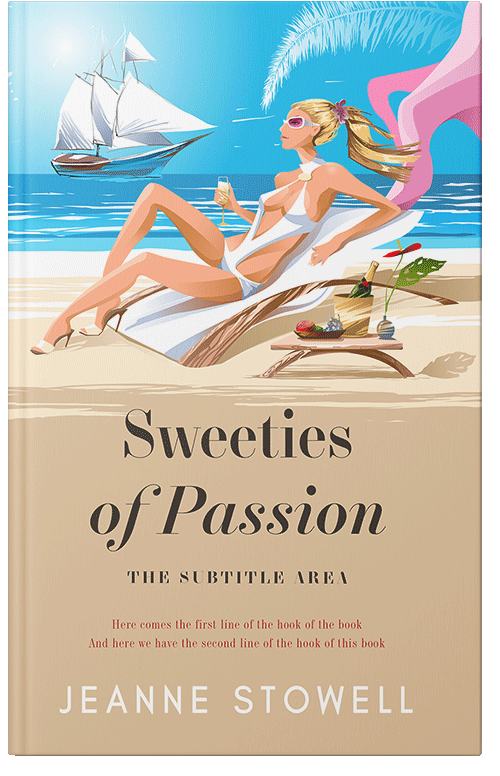 Front view of Premade Romance Book Cover - Grain Brown