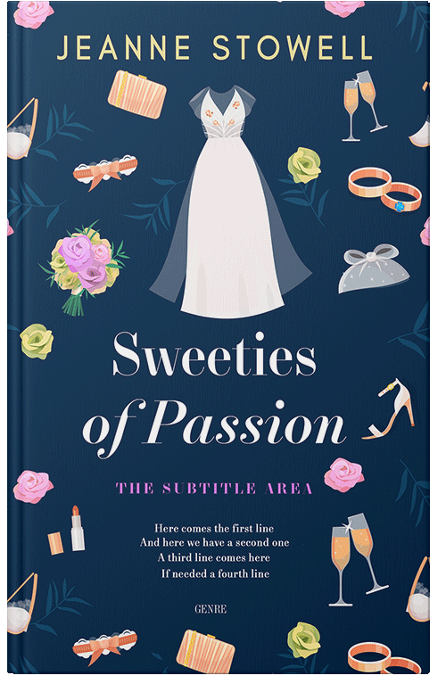 Front view of Premade Romance Book Cover - Blue Whale