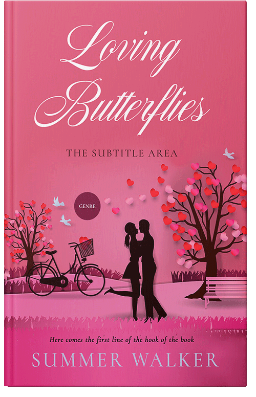 Front view of Premade Romance Book Cover - Cranberry