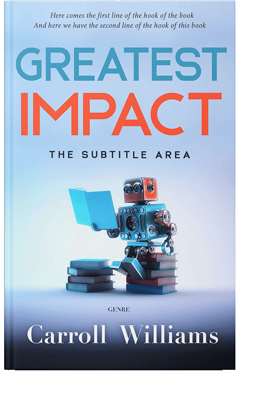 Front view of Tropical Blue #10274 - Premade Science Fiction Book Cover