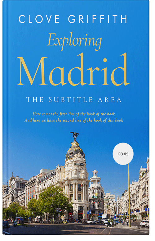 Front view of Premade Travel Book Cover - Cerulean