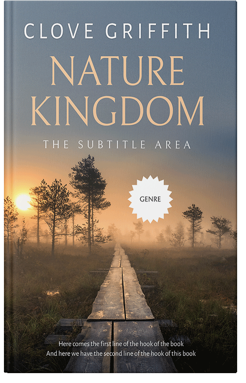 Front view of Premade Nature Book Cover - Rolling Stone