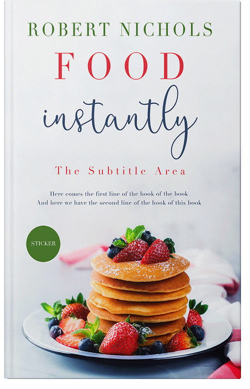 Front view of Premade Cookbooks & Food & Wine Book Cover - Athens Gray