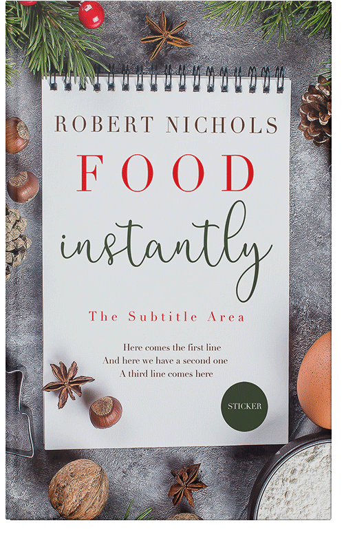 Front view of Premade Cookbooks & Food & Wine Book Cover - Masala