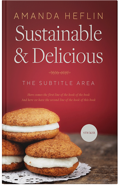 Front view of Burnt Umber #10458 - Premade Cookbooks & Food & Wine Book Cover