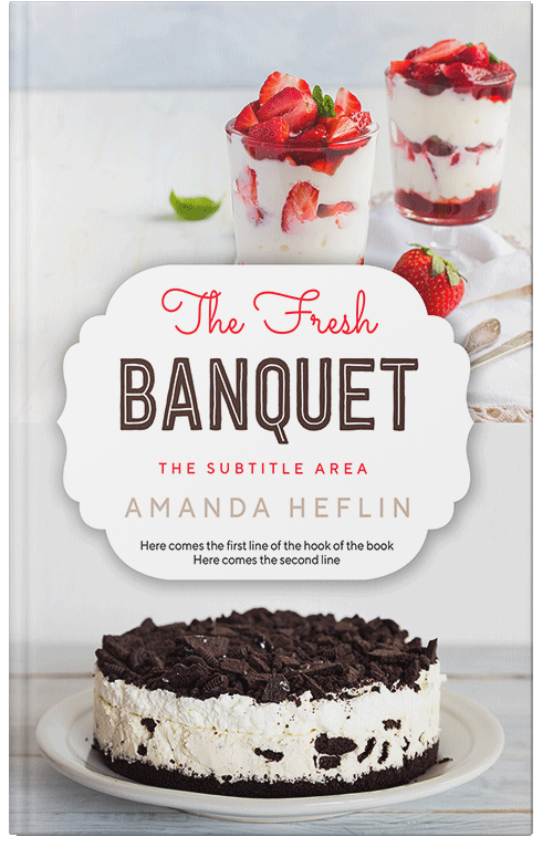 Front view of Premade Cookbooks & Food & Wine Book Cover - Swiss Coffee