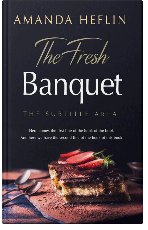 Front view of Premade Cookbooks & Food & Wine Book Cover - My Pink