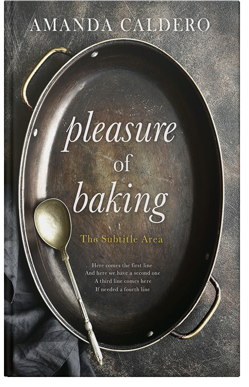 Front view of Premade Cookbooks & Food & Wine Book Cover - Dune