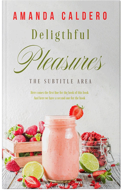 Front view of Premade Cookbooks & Food & Wine Book Cover - Ebb