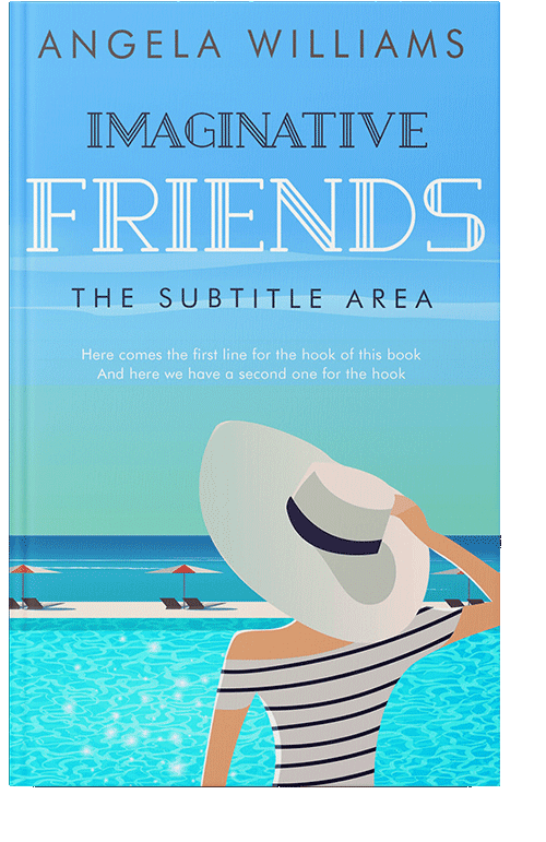 Front view of Turquoise Blue #10651 - Premade Teen & Young Adult Book Cover