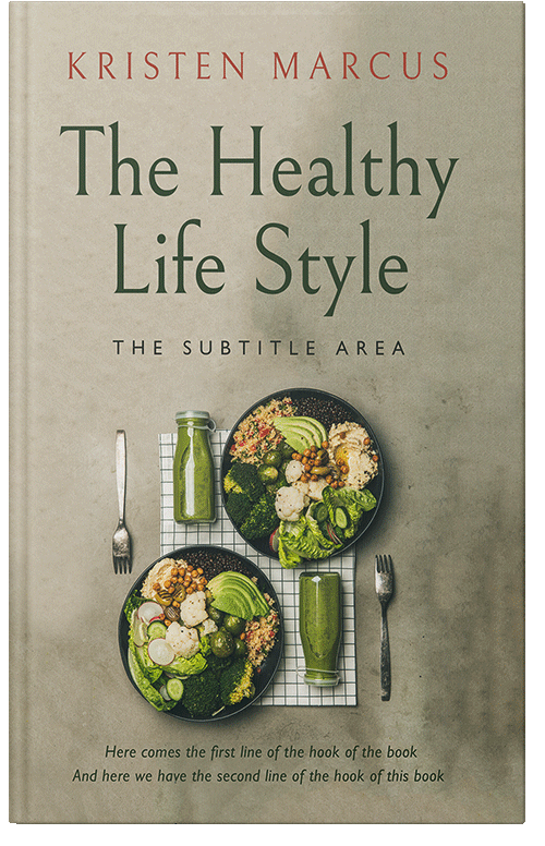 Front view of Taupe Gray #10672 - Premade Health & Dieting & Fitness Book Cover