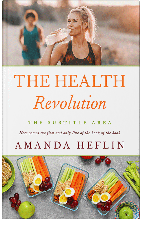 Front view of Premade Health & Dieting & Fitness Book Cover - Indian Khaki