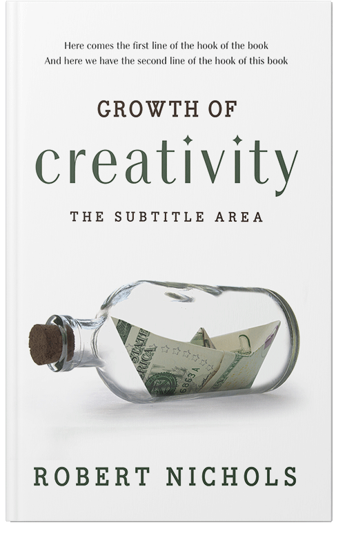 Front view of Premade Business Book Cover - Quill Gray