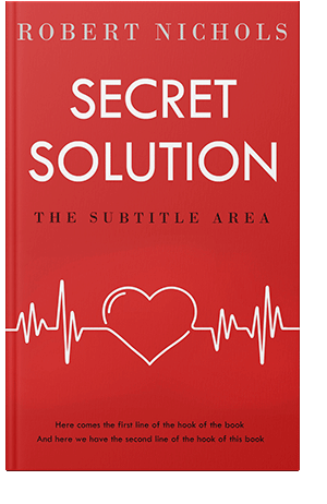 Pre Made Book Cover Alizarin Crimson