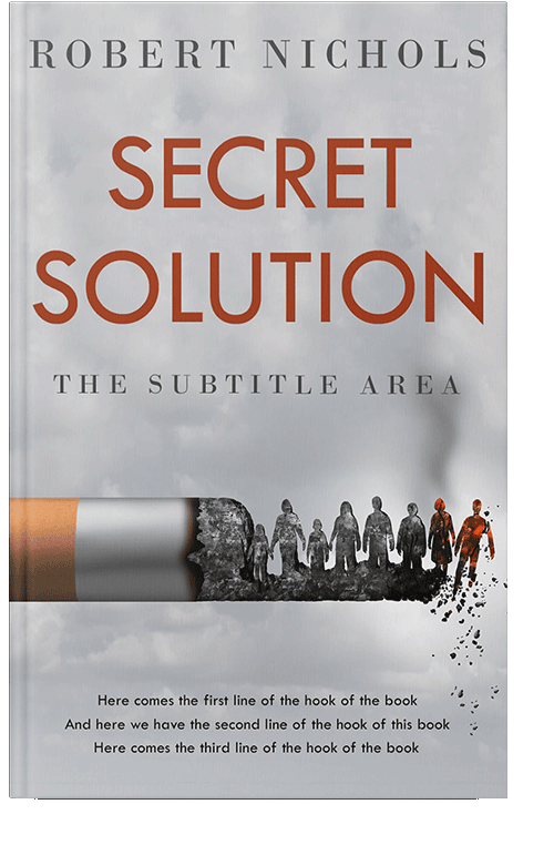 Front view of French Gray #10748 - Premade Health & Mind & Body Book Cover