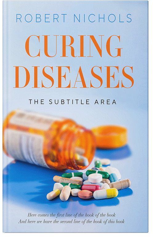 Front view of Premade Medical Book Cover - Periwinkle Gray