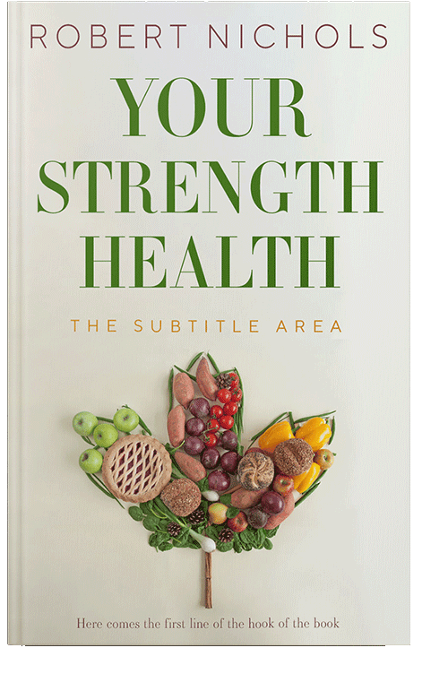 Front view of Green White #10772 - Premade Health & Dieting & Fitness Book Cover