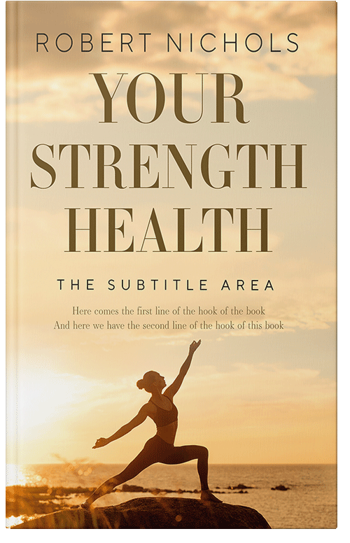 Front view of Premade Health & Mind & Body Book Cover - Wheat