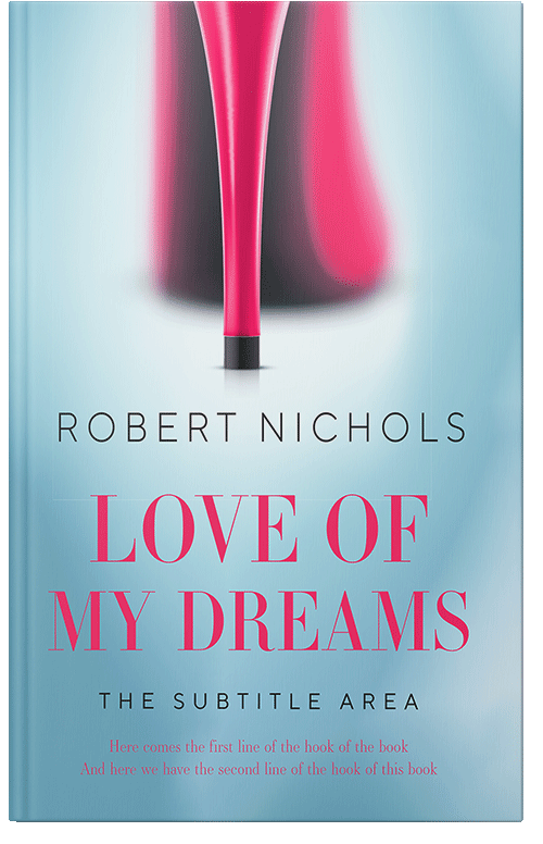 Front view of Premade Abstract Book Cover - Jagged Ice