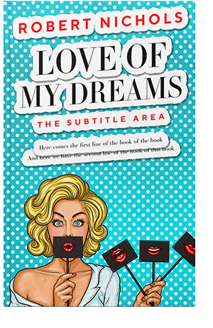 Pre Made Book Cover Bright Turquoise