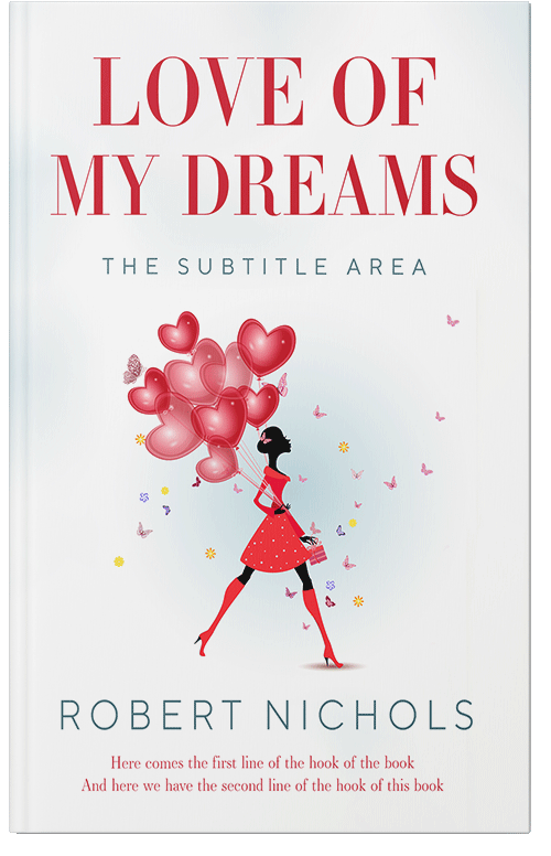 Front view of Premade Abstract Book Cover - Athens Gray