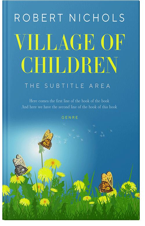 Front view of Premade Nature Book Cover - Jelly Bean