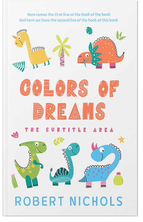 Front view of Premade Children's Book Cover - Tan Hide