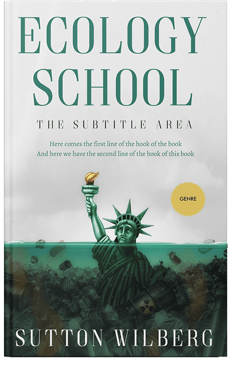 Front view of Black Haze #10880 - Premade Surreal Book Cover