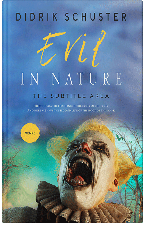 Front view of Premade Mystery & Thriller & Suspense Book Cover - Steel Blue