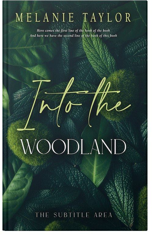 Front view of Bottle Green #10962 - Premade Abstract Book Cover