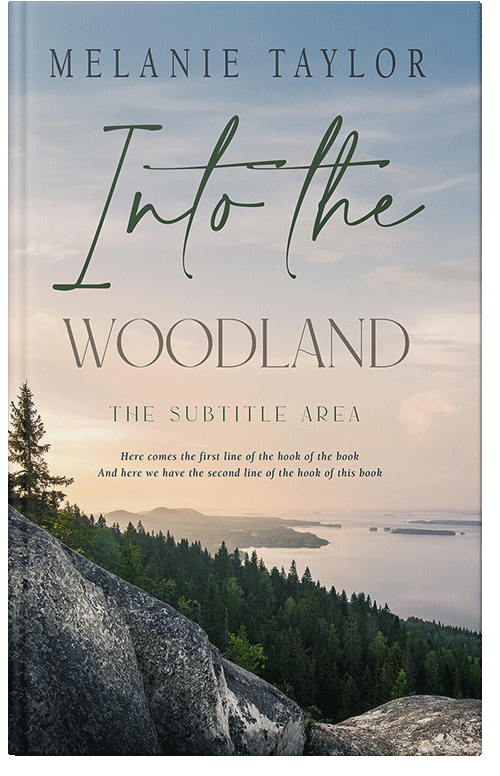 Front view of Premade Nature Book Cover - Swirl