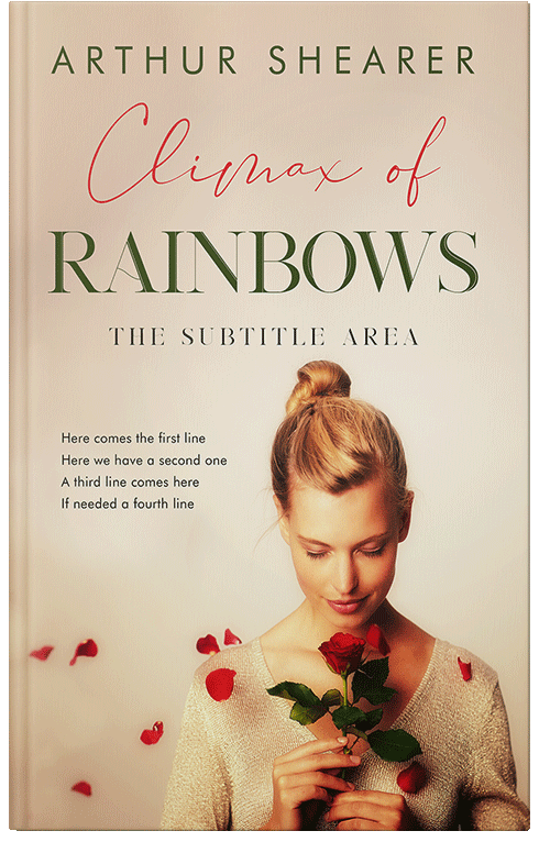 Front view of Premade Romance Book Cover - Double Spanish White