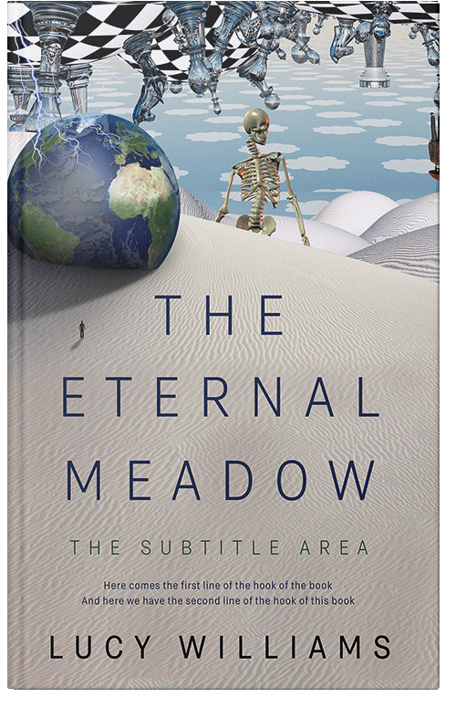 Front view of Premade Abstract Book Cover - Cloud