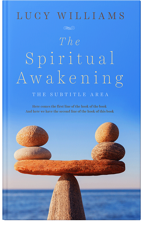 Front view of Premade Health & Mind & Body Book Cover - Picton Blue