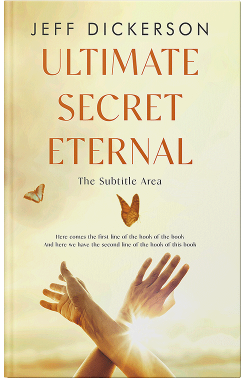 Front view of Premade Health & Mind & Body Book Cover - Citrine White