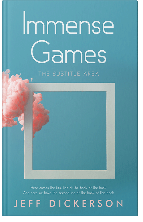 Front view of Premade Surreal Book Cover - Hippie Blue